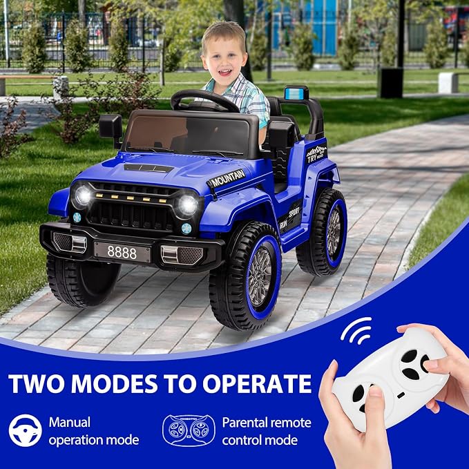 12V Kids Ride On Truck Car, Battery Powered Electric Vehicles - Image 2