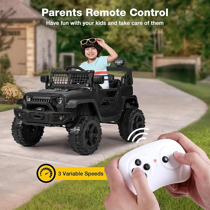 12V Ride On Truck for Kids, Electric Cars for Toddlers w/Remote Control - Image 4