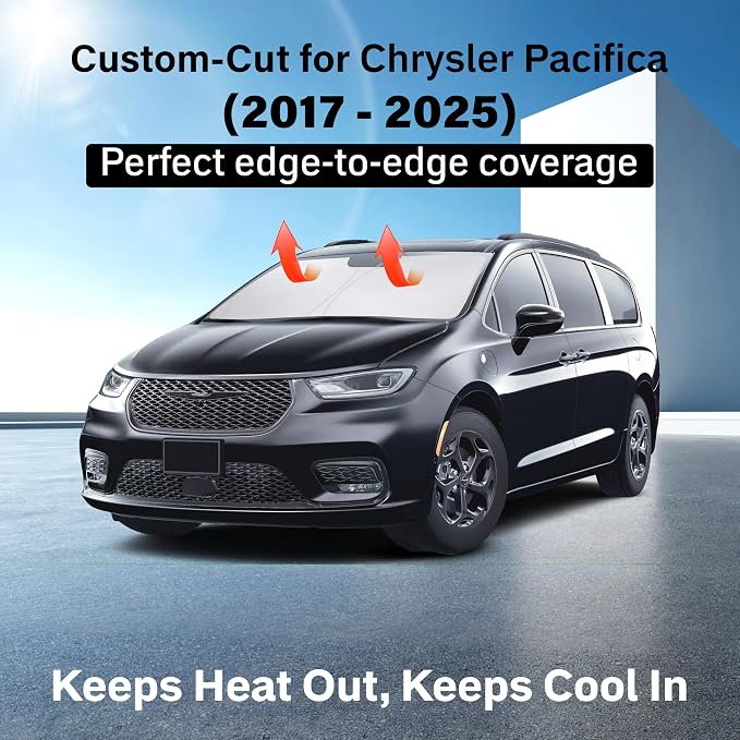 for Chrysler Pacifica 2017-2025 EcoNour Windshield Sunshade -240T Polyester - Image 2