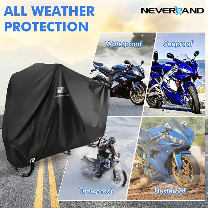 NEVERLAND Motorcycle Cover Waterproof Outdoor - Image 6