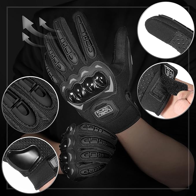 COFIT Motorcycle Gloves Breathable, Touchscreen Motorbike Gloves Anti-Slip - Image 2