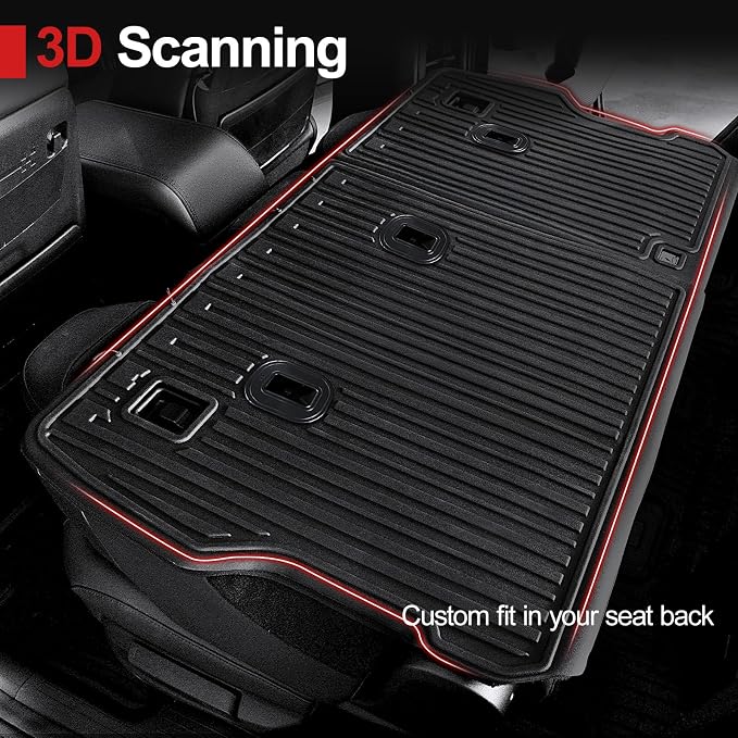 2nd Row Backrest Mat for 2024 2025 Hyundai Santa FE, All Weather TPE Seat Back - Image 3