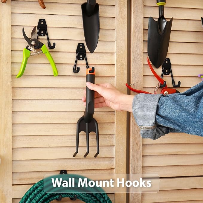 8 Pack 4.5x2.75 Inch Utility Steel Wall Mount Heavy Duty Garage Hooks - Image 3