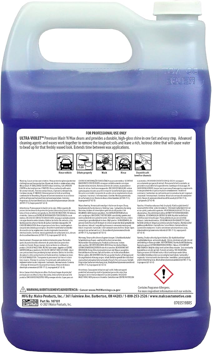 Malco Ultra Violet Premium Wash'n Wax – Best 2-In-1 Car Wash and Wax/Cleans and - Image 2