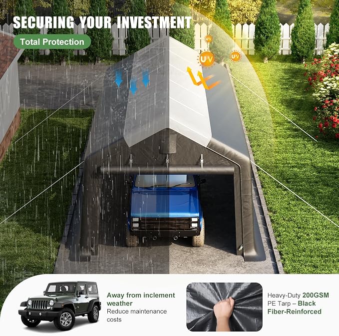 Carport Canopy 12x20FT Heavy Duty - Image 5