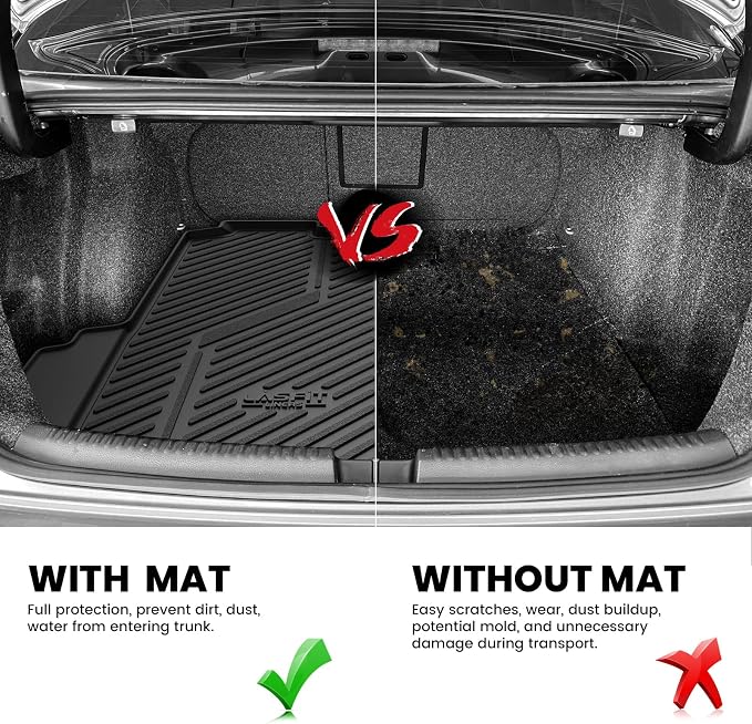 LASFIT Cargo Mat for Volkswagen Jetta 2011-2018, Custom Fit All-Weather TPE - Image 5