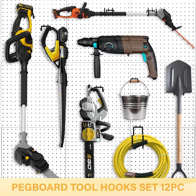 Heavy Duty Pegboard Hooks 12PC - Image 5