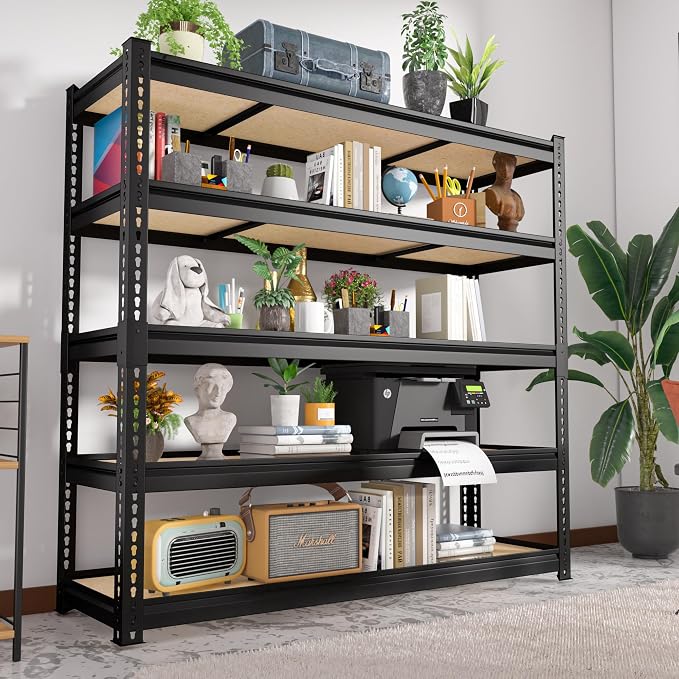 MUPATER 47.83" W x 23.82" D x 72.05" H Metal Storage Shelf, 5 Tier Adjustable - Image 9