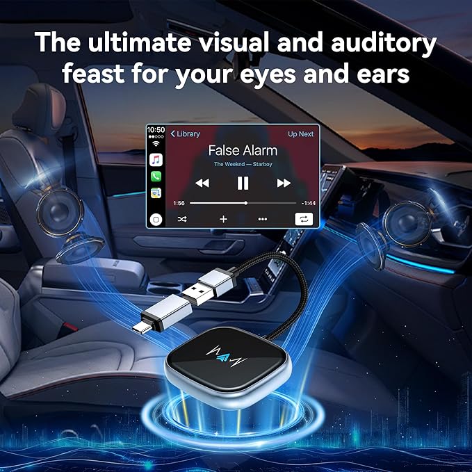 Wireless Android Auto Adapter, Wireless carplay Adapter, Latest NFC Touchscreen - Image 5