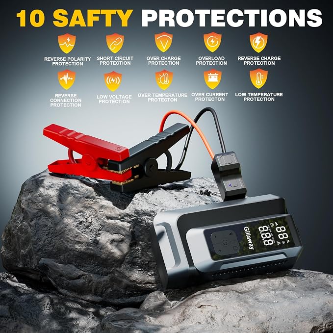 7-in-1 Jump Starter 6000A Car Jumper Starter Portable - Image 4
