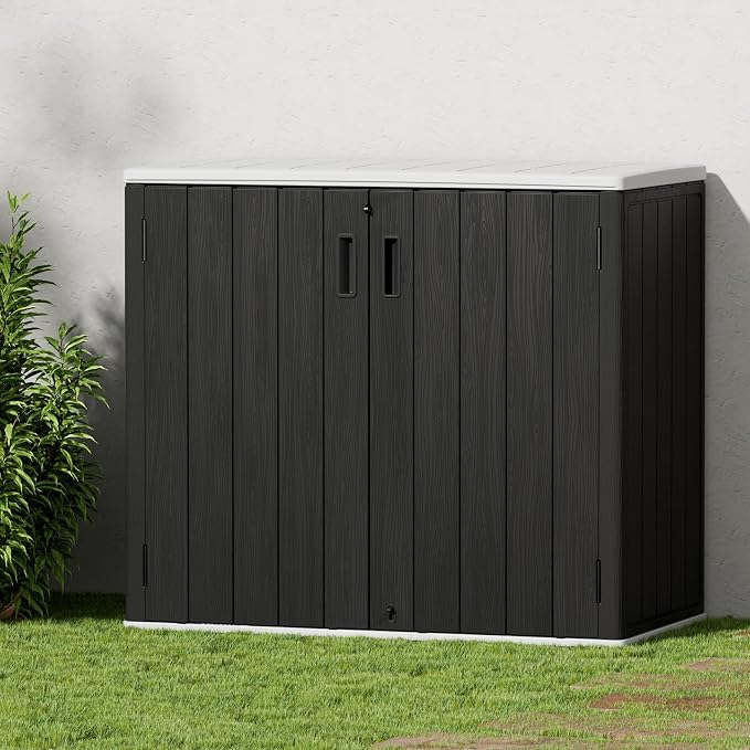 37Cu.ft Outdoor Storage Shed Waterproof, Horizontal Outdoor Storage Cabinet - Image 2