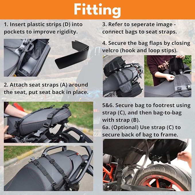 Motorcycle Saddlebags, 36L-58L Expandable Capacity, Motorcycle Panniers - Image 8