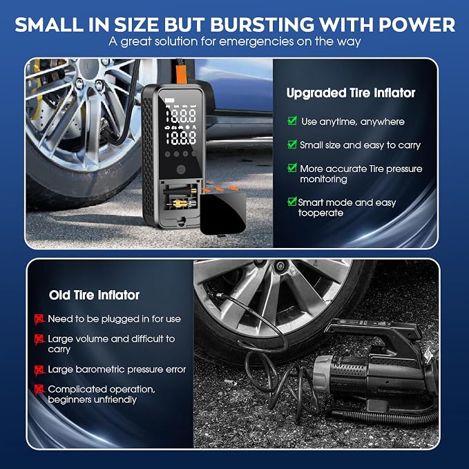 Tire Inflator Portable Air Compressor, 160 PSI Air Pump - Image 5
