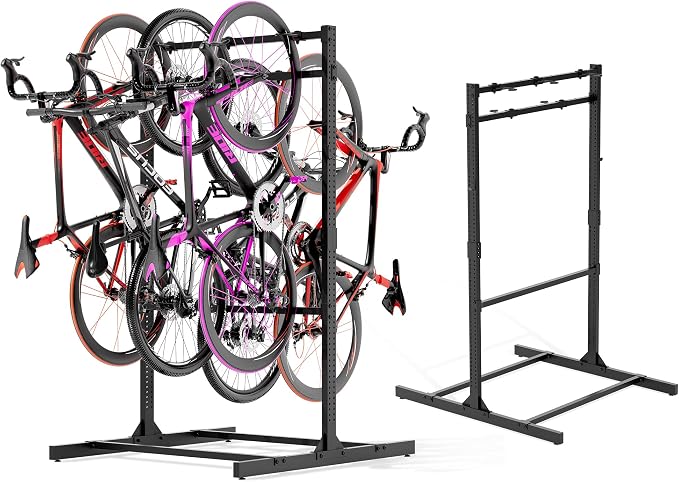Freestanding Bike Storage Rack, Heavy-Duty Steel Vertical Bike Rack - Image 2