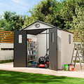 EAGLE PEAK 8x6 Resin Outdoor Storage Shed, Weatherproof Garden Shed by EAGLEPEAK