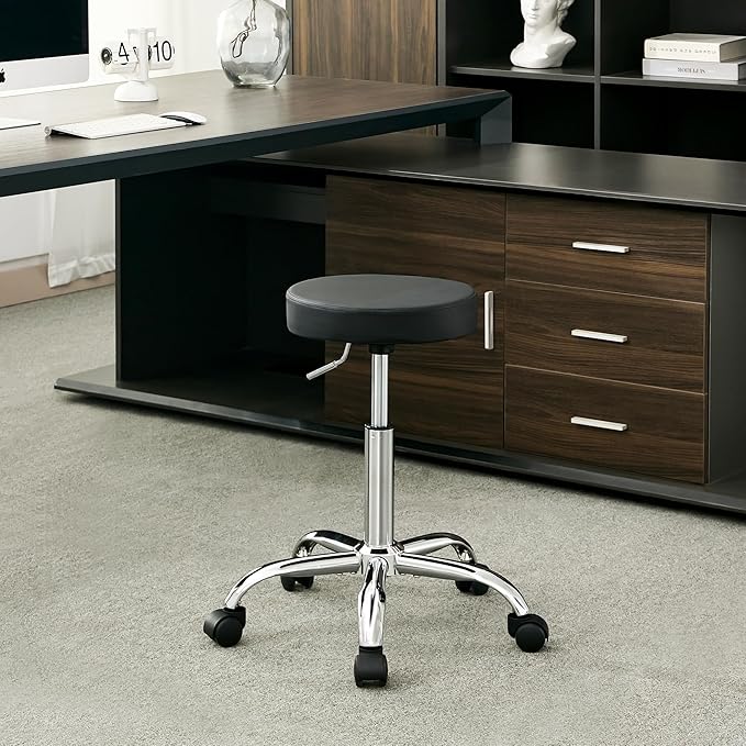 Rolling Office Stools, Adjustable Drafting Stool on Wheels 19.5’’-26.6’’ - Image 7