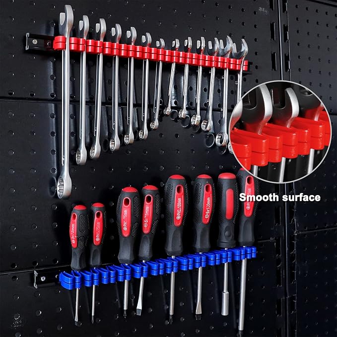 CASOMAN 10 pcs Screwdriver Organizer and Wrench Organizer, Wall Mount, Hand - Image 6