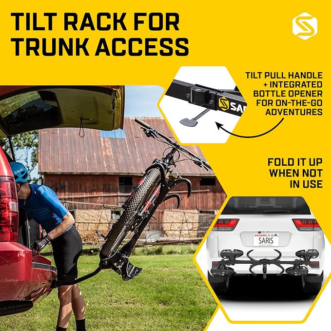 Saris SuperClamp G3 2-Bike HD Hitch Rack – Lightweight Platform Bike Carrier - Image 4