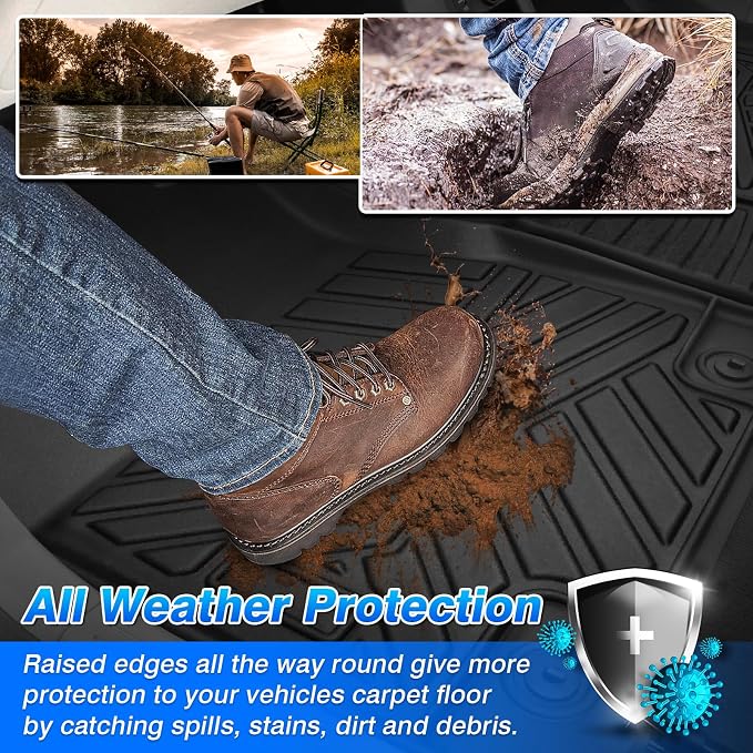 Cartist Floor Mats Fit for Ford Ranger 2024 2025 All Weather Floor Mat Ranger - Image 3