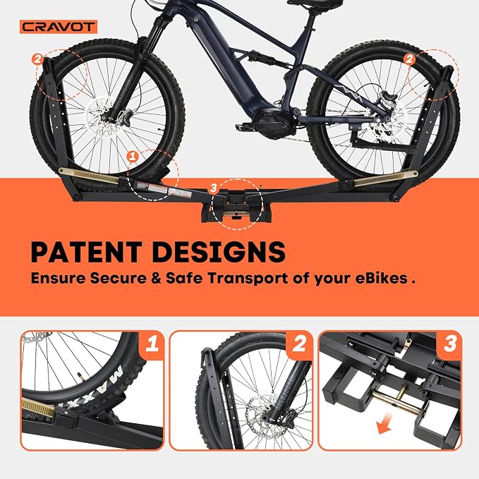 MagRack X1 Hitch 1 Ebike Rack, 100 lbs Capacity Electric Bike Carrier - Image 3