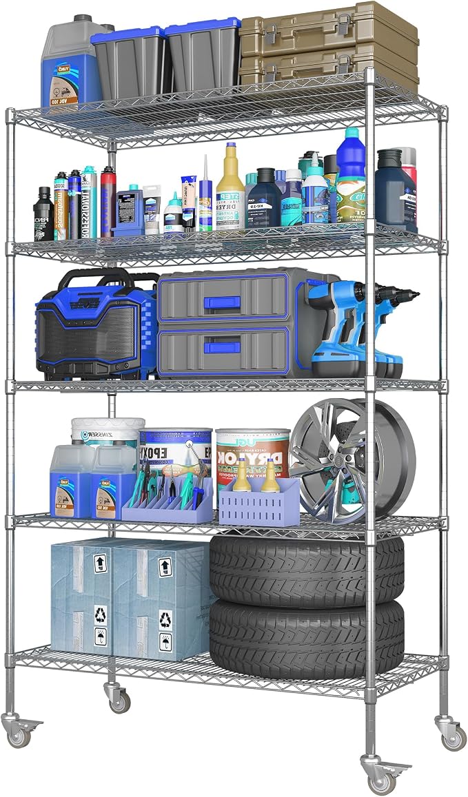 5 Tier Metal Shelving Unit by BIZOEIRON