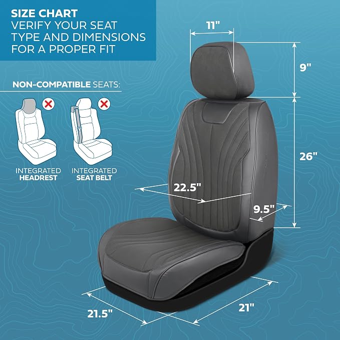 Elite Edition Faux Leather & Suede Seat Covers - Image 5