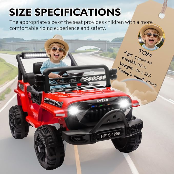12V Ride on Electric Truck Car for Kids, 12V Kids Electric Vehicles w/Remote - Image 8
