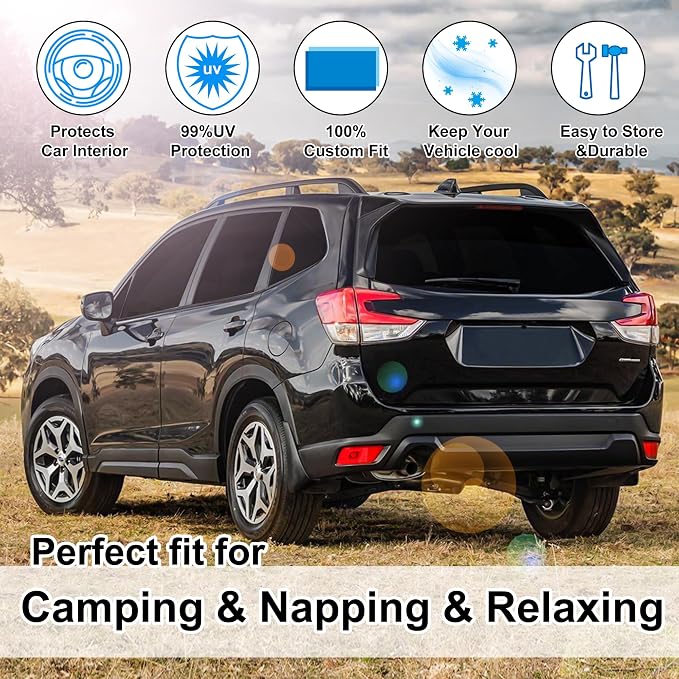 TINGLU Window Shades for Subaru Forester 2019-2024 Accessories Car Side Full - Image 6