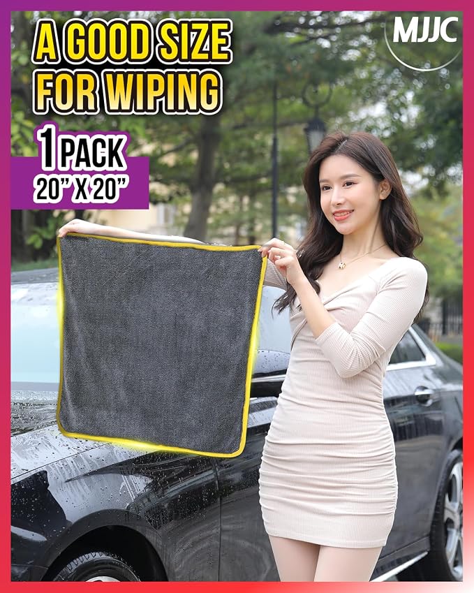 MJJC Pro Dryer Plush Silk Microfiber Drying Towel) Cars - Image 2