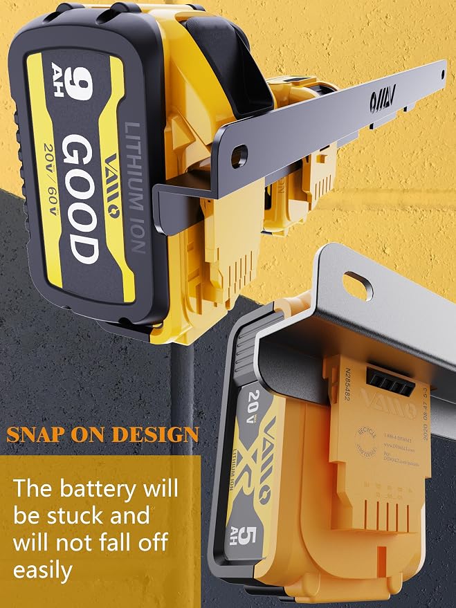 VAIIO Battery Rack Holder 20V 60V 12V, Wrought Iron Heavy Duty Thickened - Image 2