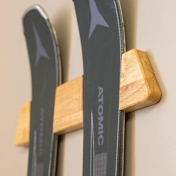 StoreYourBoard Minimalist Wood Ski Rack – Vertical Ski Storage Holder - Image 8