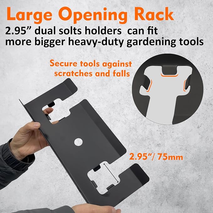 MUTUACTOR Heavy Duty Weed Eater Hanger, Large Opening Garage Organizer - Image 2