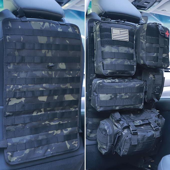 Universal Tactical Seat ​Back Organizer Vehicle Molle Panel Organizer Storage - Image 7