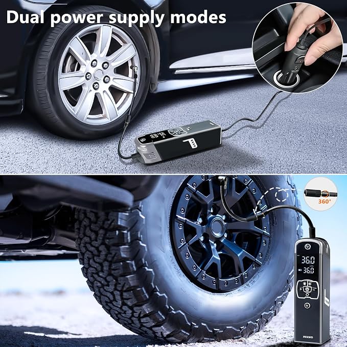 Tire Inflator Portable Air Compressor: Cordless Deflatable Air Pump - Image 5