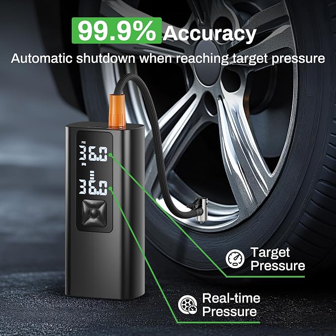 AT003 Tire Inflator Portable Air Compressor, Auto Air Pump - Image 4