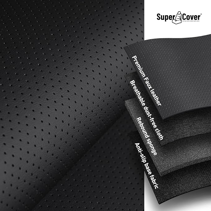 Super Cover for Toyota Tundra Seat Covers 2014-2021, Full Covered Black Seat - Image 7