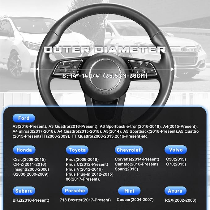 SEG Direct Car Steering Wheel Cover - Image 5