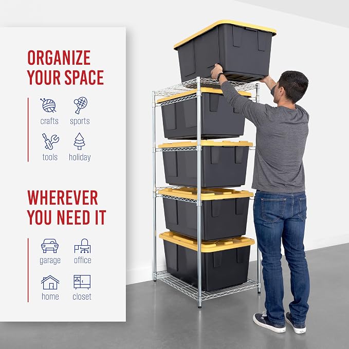 SafeRacks 5-Tier Steel Tote Rack WS-BR27 - Image 3