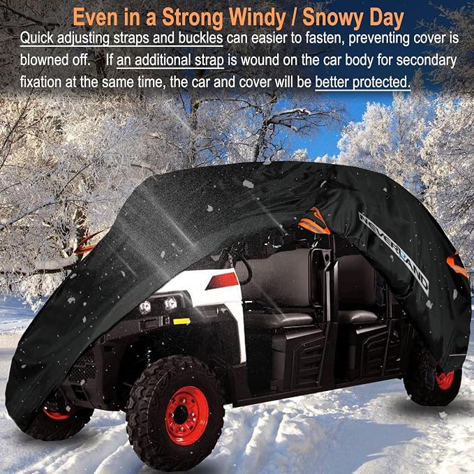 NEVERLAND UTV Cover Heavy Duty Ranger Cover Waterproof 4-6 Seater Side by Side - Image 9