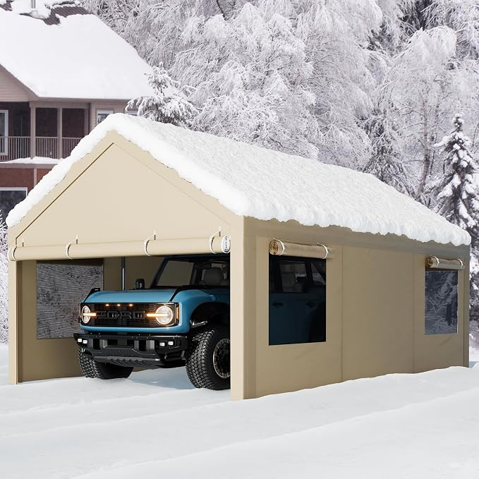 Walsunny Carport, 10x20 ft Heavy Duty Carport Canopy - Image 7