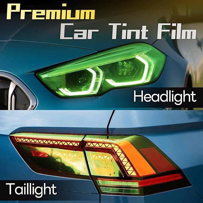 Lypumso 16 x 60 Inches Headlight Taillight Car Tint Vinyl Film, Self Adhesive - Image 3