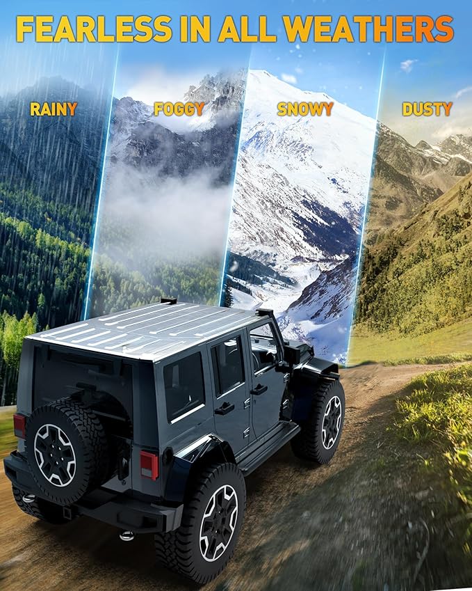 NAOEVO 7 Inch LED Light Bar, 240W 24, 000LM Offroad Fog/Driving Lights LED Pods - Image 5