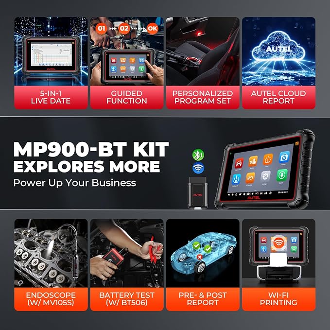 Autel MaxiPRO MP900-BT KIT Scanner: 2025 Level-up of MP900Z-BT, MP808BT Pro - Image 6