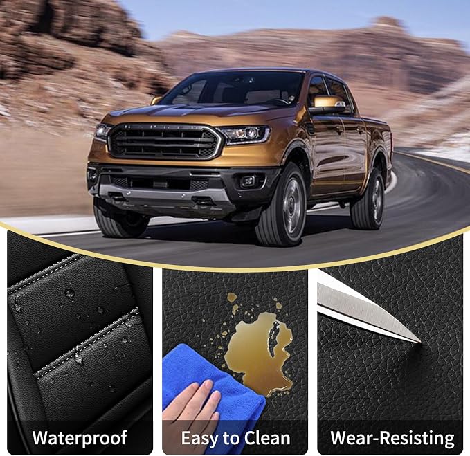 AOMSAZTO Ford Ranger Seat Covers: Full Set Custom Fit 2019 2020 2021 2022 2023 - Image 5