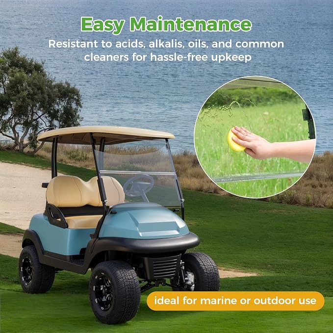10L0L Golf Cart Windshield for Club Car Precedent 2004-Up, 2017-Up Onward - Image 6