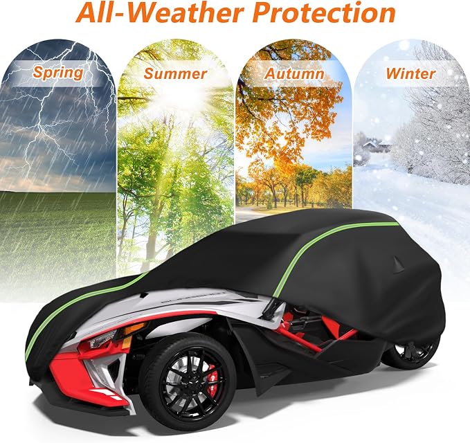 Full Cover Compatible with Polaris Slingshot with Roof, 420D Oxford Cloth - Image 7