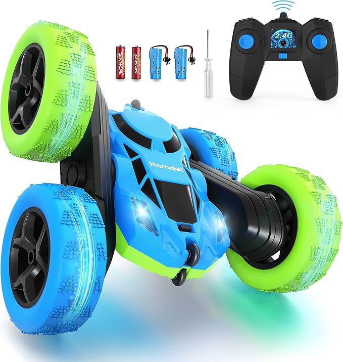 Remote Control Car for 6-12 Year Old Double Sided 360°Rotating 4WD RC Cars by Hamdol
