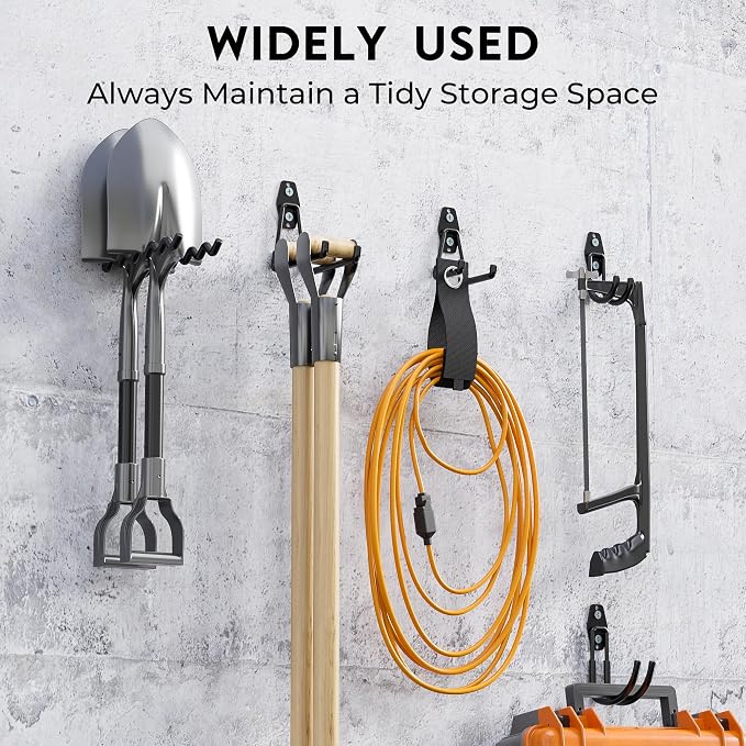 BONTEC 16 Pack Heavy Duty Garage Hooks, Steel Wall Mount - Image 3