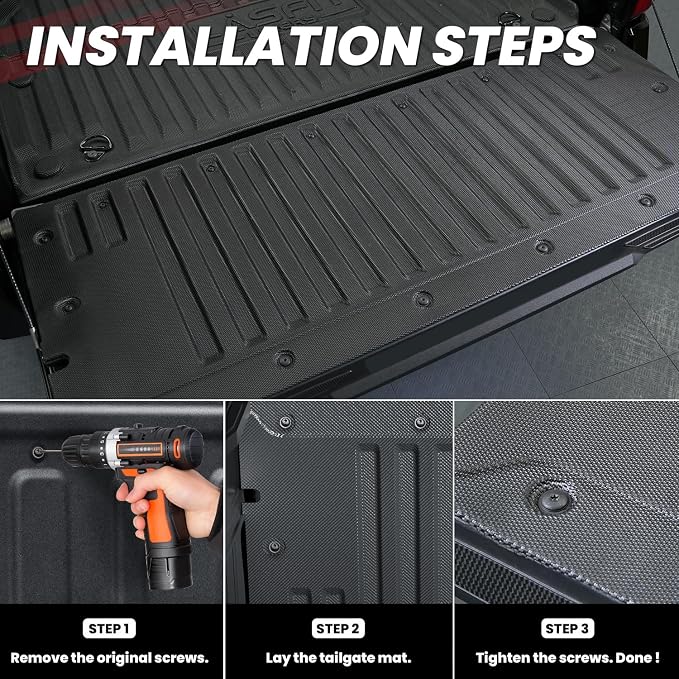 LASFIT Tailgate Mat for Toyota Tacoma 2024 2025, All Weather Truck Tailgate - Image 2