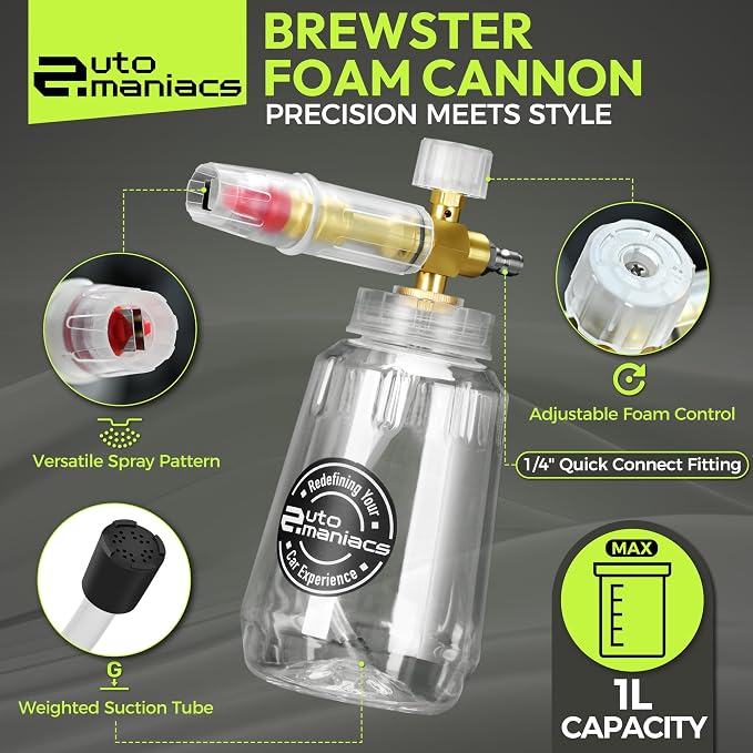 AutoManiacs Foam Cannon for Pressure Washer, Adjustable Car Wash Sprayer - Image 3
